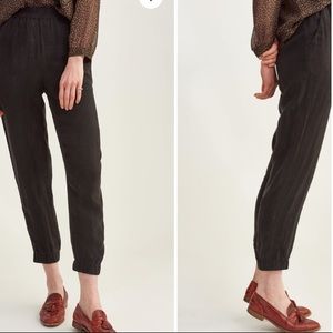 Amour Vert Henri Cupro Joggers Black Sz M NWT